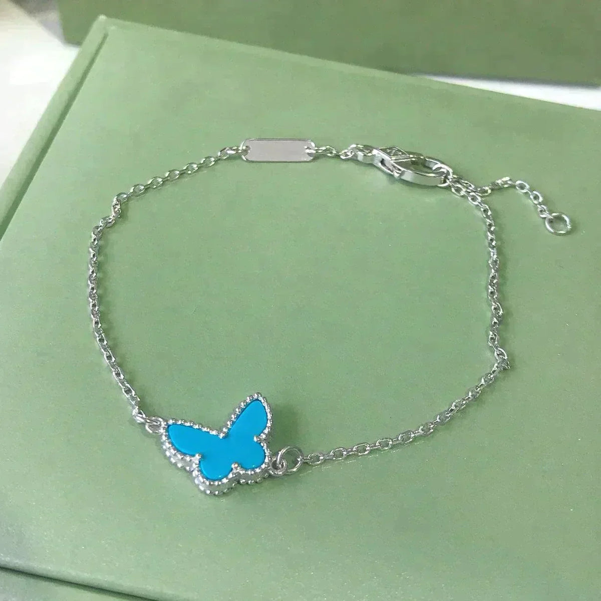 Butterfly Turquoise Butterfly Bracelet Silver – LUX VERSE Luxury Designer Fashion Outlet