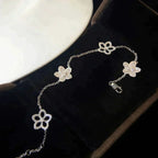 Wildflower 4 Motifs Diamond Bracelet Silver – LUX VERSE Luxury Designer Fashion Outlet