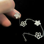 Wildflower 4 Motifs Diamond Bracelet Silver – LUX VERSE Luxury Designer Fashion Outlet