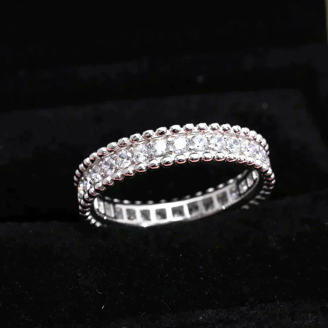 Perlee Diamond Silver Ring – LUX VERSE Luxury Designer Fashion Outlet