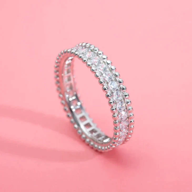 Perlee Diamond Silver Ring – LUX VERSE Luxury Designer Fashion Outlet