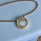 T Diamond Circle Pedant Necklace – LUX VERSE Luxury Designer Fashion Outlet