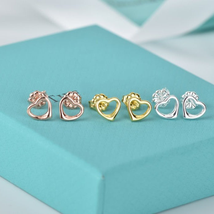Open Heart Stud Earrings – LUX VERSE Luxury Designer Fashion Outlet