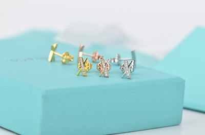 ATLAS DIAMOND STUD EARRINGS - LUX VERSE - Luxury designer fashion outlet