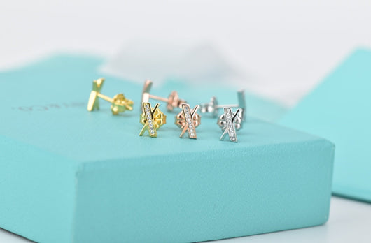 ATLAS DIAMOND STUD EARRINGS - LUX VERSE - Luxury designer fashion outlet