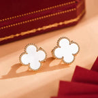 Clover Medium 1 Motifs  White Mop Stud Earrings – LUX VERSE Luxury Designer Fashion Outlet