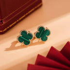 Clover Medium 1 Motifs Malachite  Earrings – LUX VERSE Luxury Designer Fashion Outlet