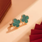 Clover Medium 1 Motifs Malachite  Earrings – LUX VERSE Luxury Designer Fashion Outlet