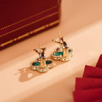 Clover Medium 1 Motifs Malachite  Earrings – LUX VERSE Luxury Designer Fashion Outlet