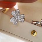 Clover Comos Diamond Earrings Silver – LUX VERSE Luxury Designer Fashion Outlet