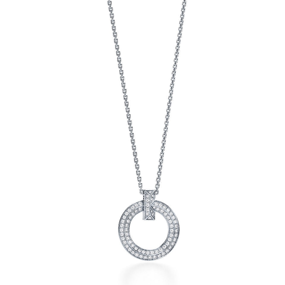 T Circle Pedant Diamond Necklace – LUX VERSE Luxury Designer Fashion Outlet