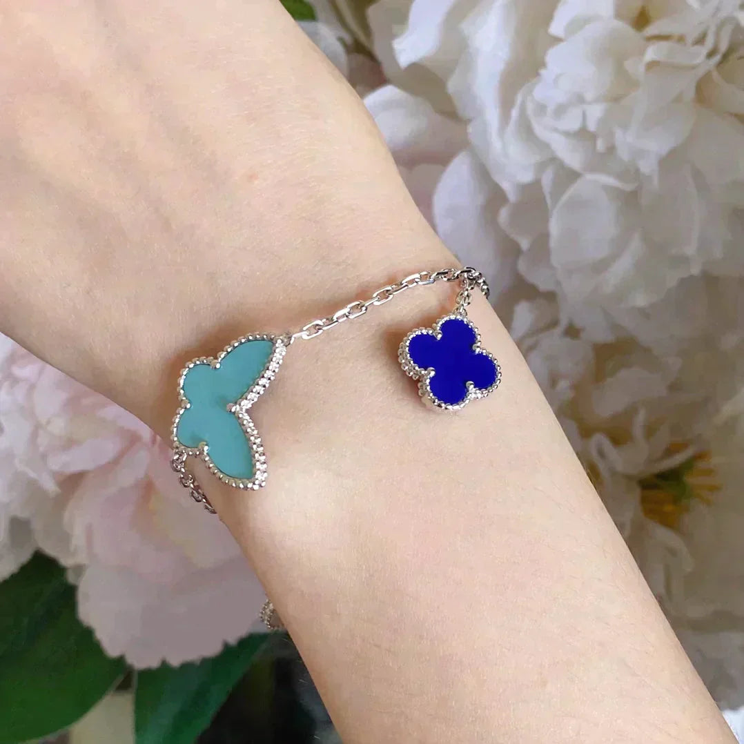 Lucky Spring 4 Motif Bracelet Silver – LUX VERSE Luxury Designer Fashion Outlet