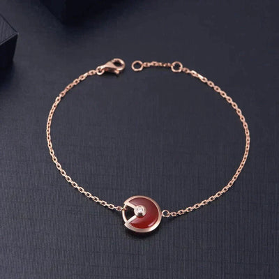 AMULETTE CARNELIAN ROSE GOLD BRACELET