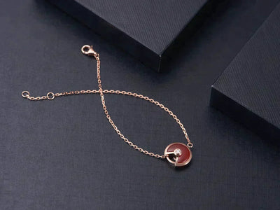 AMULETTE CARNELIAN ROSE GOLD BRACELET