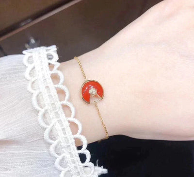 AMULETTE CARNELIAN ROSE GOLD BRACELET