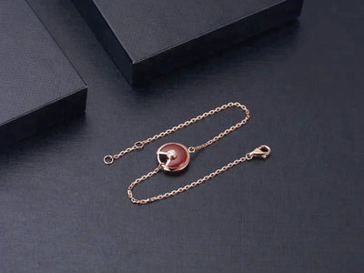 AMULETTE CARNELIAN ROSE GOLD BRACELET