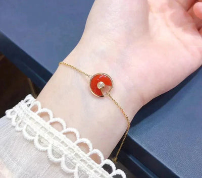 AMULETTE CARNELIAN ROSE GOLD BRACELET