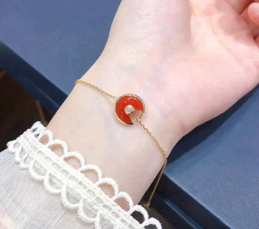 AMULETTE CARNELIAN ROSE GOLD BRACELET