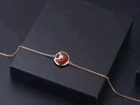 AMULETTE CARNELIAN ROSE GOLD BRACELET