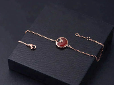 AMULETTE CARNELIAN ROSE GOLD BRACELET