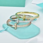 Wide Diamonds Hinged Bangle – LUX VERSE Luxury Designer Fashion Outlet