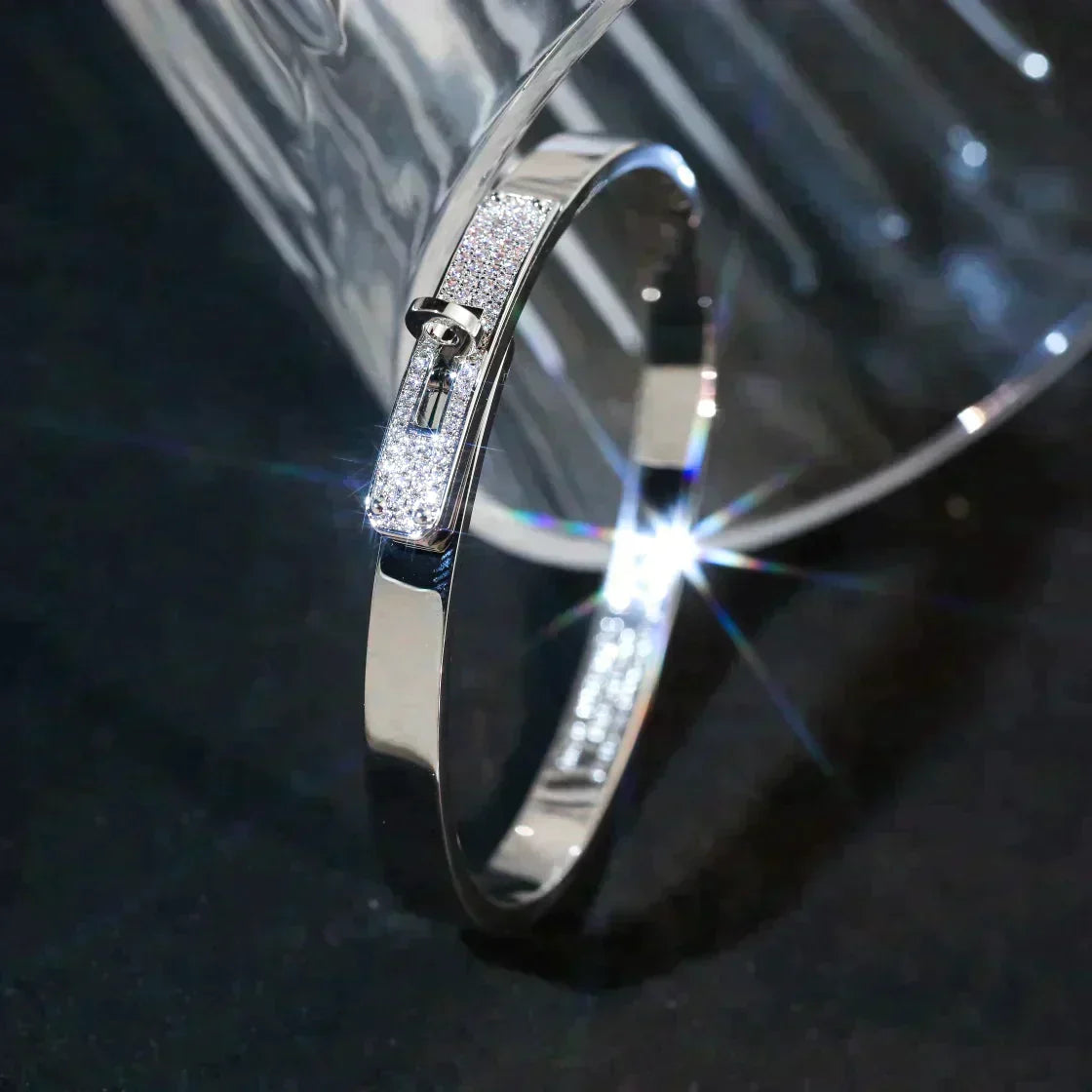 Kelly Silver Diamond Bracelet – LUX VERSE Luxury Designer Fashion Outlet