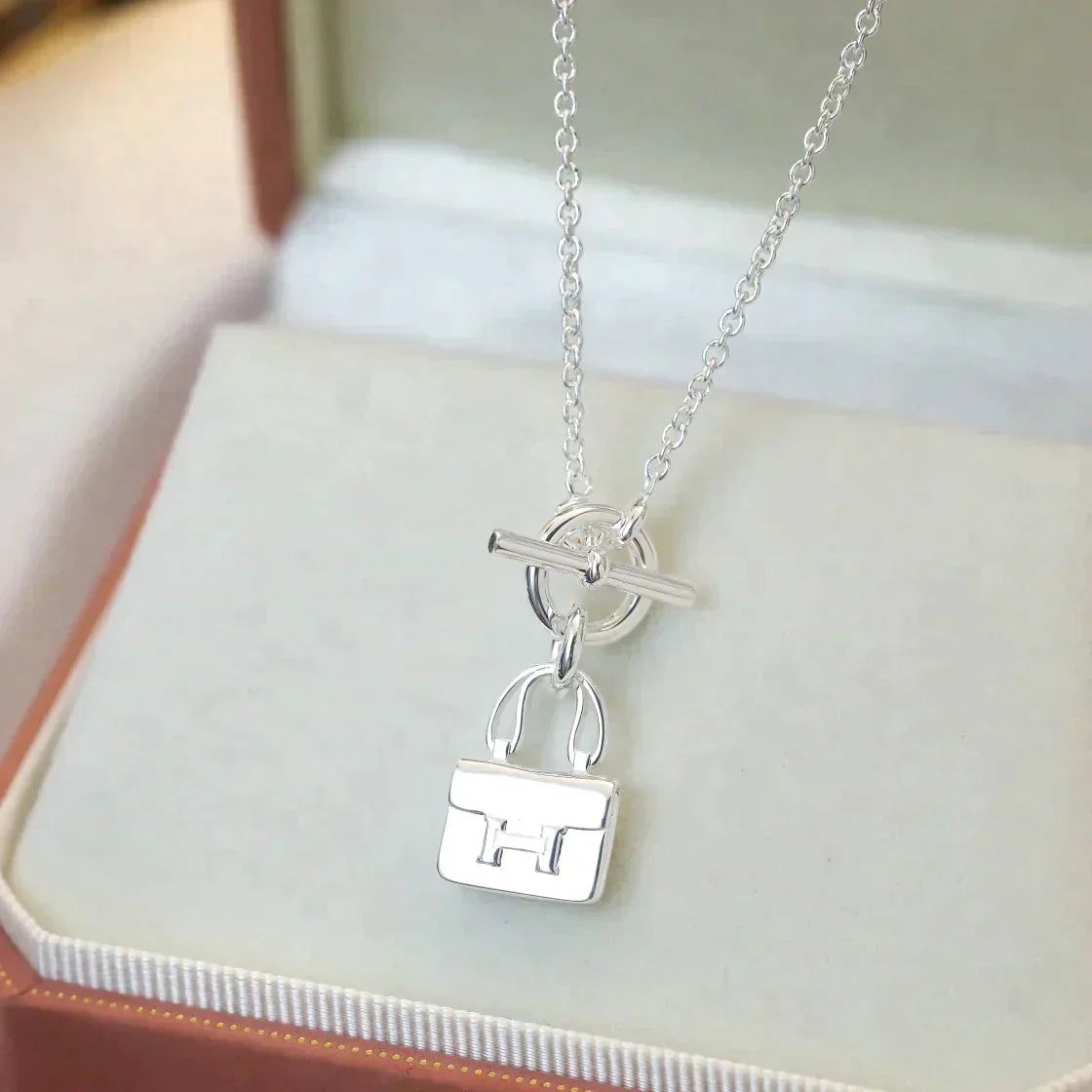 Pop H Pedant Silver Necklace – LUX VERSE Luxury Designer Fashion Outlet