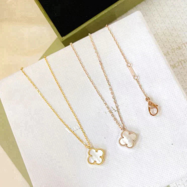 Clover Mini 9.5mm White Mother-of-pearl Necklace – LUX VERSE Luxury Designer Fashion Outlet