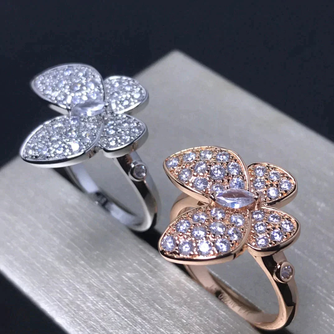 Butterfly Pink Gold Diamond Ring – LUX VERSE Luxury Designer Fashion Outlet