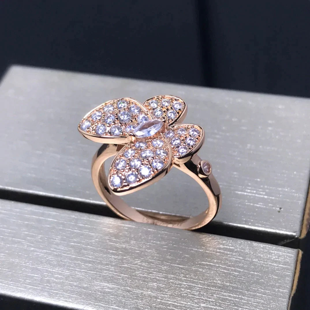 Butterfly Pink Gold Diamond Ring – LUX VERSE Luxury Designer Fashion Outlet