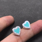 Heart Stud Silver Earrings – LUX VERSE Luxury Designer Fashion Outlet