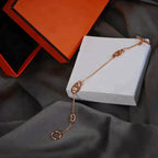 Dancre Chaine 3 Motif Rose Gold Bracelet – LUX VERSE Luxury Designer Fashion Outlet