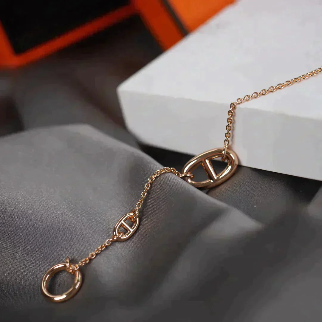 Dancre Chaine 3 Motif Rose Gold Bracelet – LUX VERSE Luxury Designer Fashion Outlet