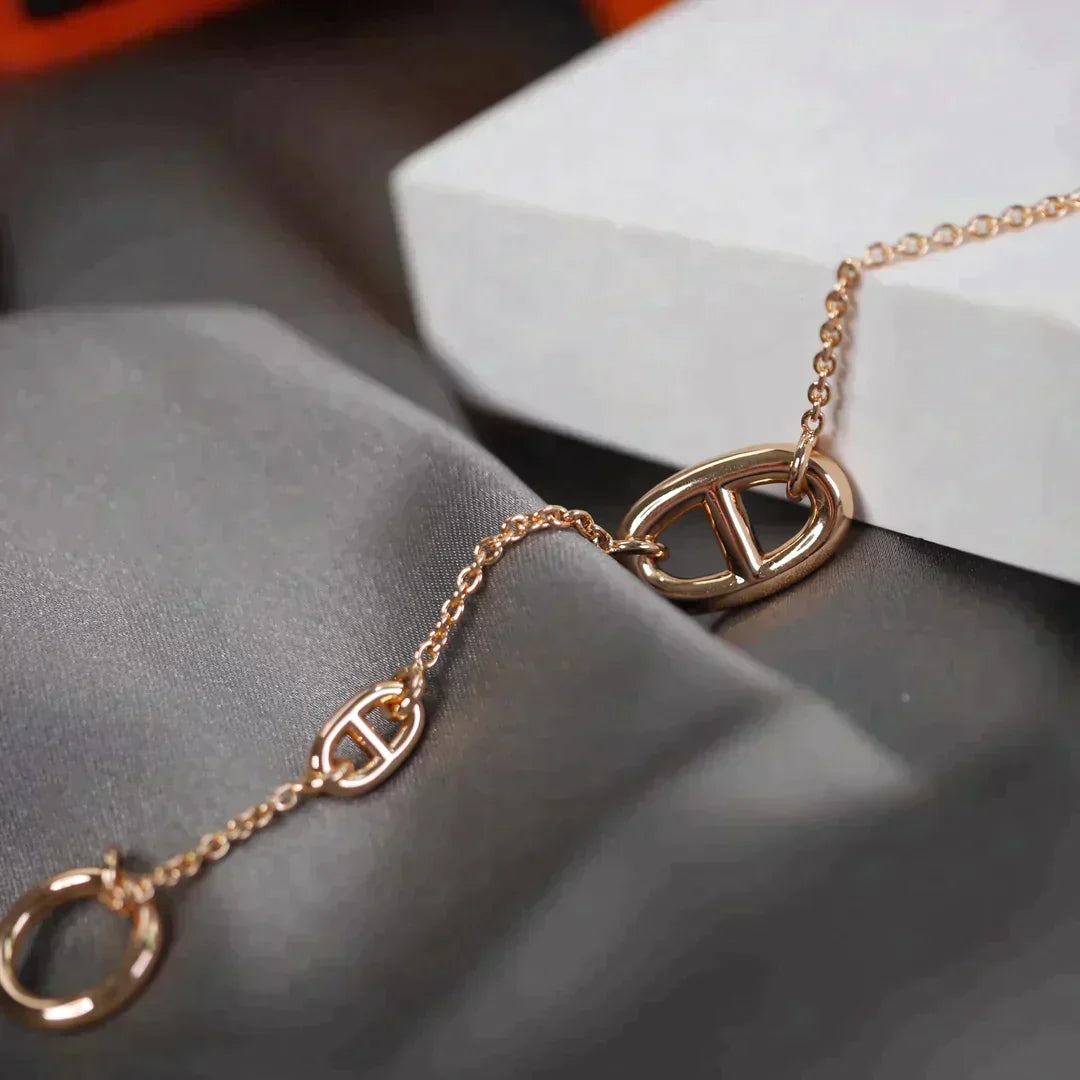 Dancre Chaine 3 Motif Rose Gold Bracelet – LUX VERSE Luxury Designer Fashion Outlet