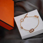 Dancre Chaine 3 Motif Rose Gold Bracelet – LUX VERSE Luxury Designer Fashion Outlet