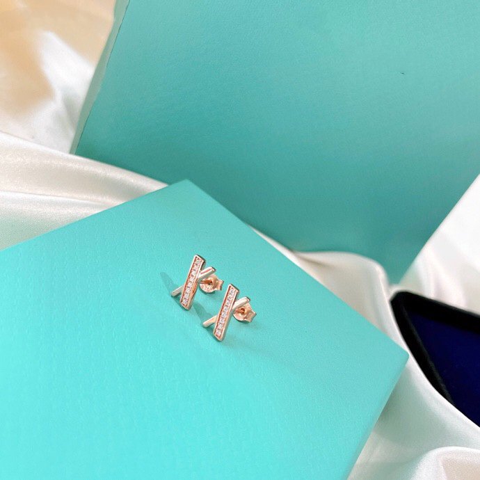 X Earrings Rose Gold Diamonds – LUX VERSE Luxury Designer Fashion Outlet