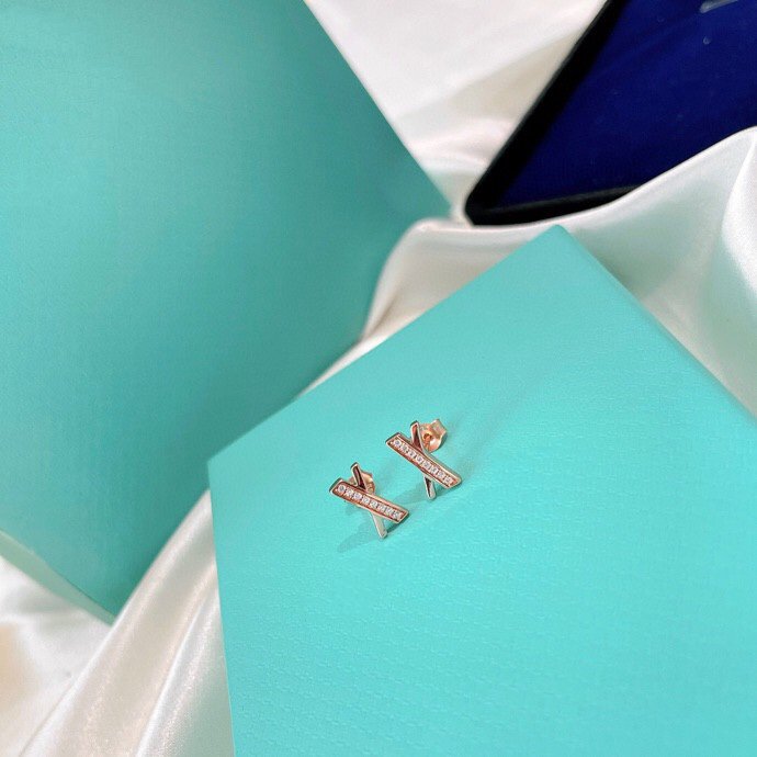 X Earrings Rose Gold Diamonds – LUX VERSE Luxury Designer Fashion Outlet