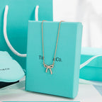 Ribbon Necklace Bow Pendant Diamond Charm Chain – LUX VERSE Luxury Designer Fashion Outlet