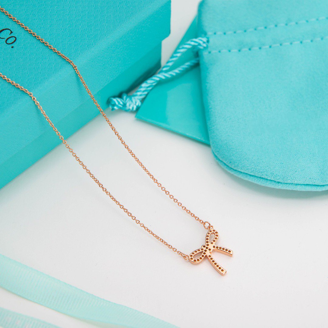 Ribbon Necklace Bow Pendant Diamond Charm Chain – LUX VERSE Luxury Designer Fashion Outlet