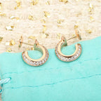 Hoop Earrings in Rose Gold with Diamonds – LUX VERSE Luxury Designer Fashion Outlet