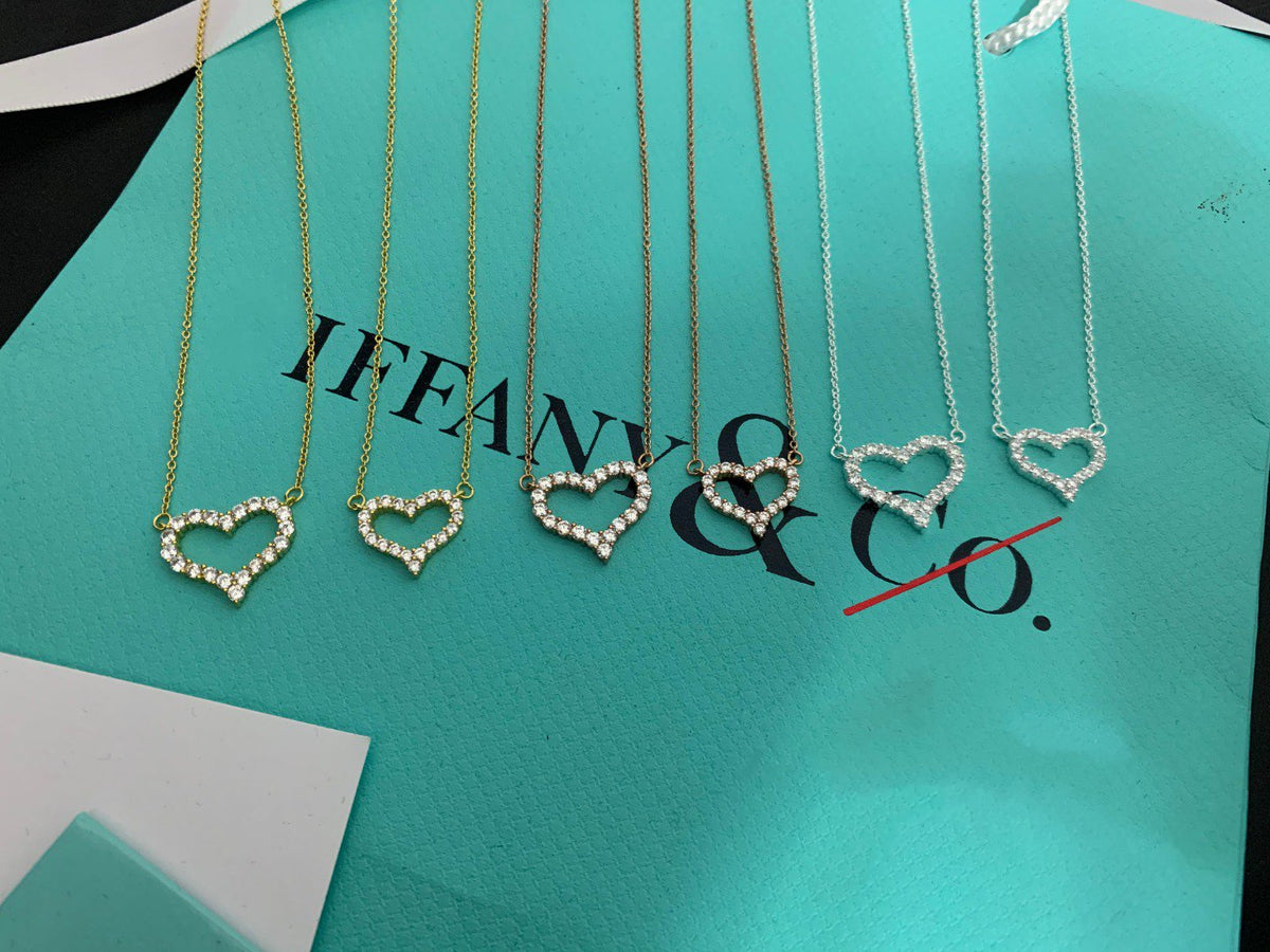 Large Diamond Heart Necklace – LUX VERSE Luxury Designer Fashion Outlet