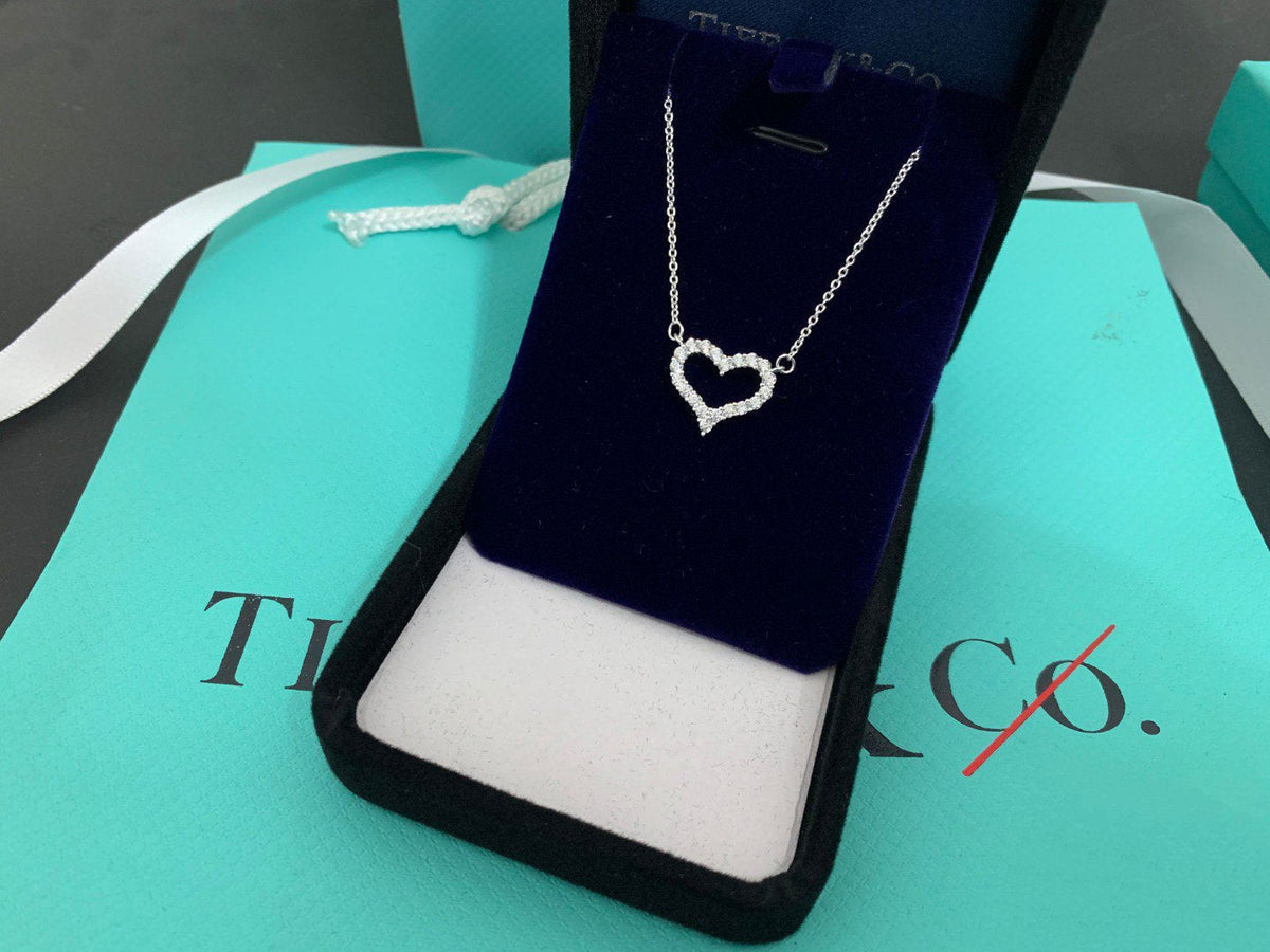 Large Diamond Heart Necklace – LUX VERSE Luxury Designer Fashion Outlet