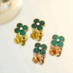 Clover Medium 1 Motifs Malachite Diamond Earrings – LUX VERSE Luxury Designer Fashion Outlet