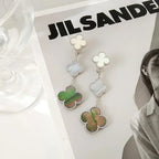 Clover 3 Motifs Chalcedony Dark Mop  Earrings Silver – LUX VERSE Luxury Designer Fashion Outlet