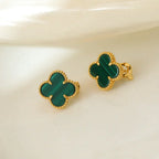 Clover Medium 1 Motifs Malachite  Earrings – LUX VERSE Luxury Designer Fashion Outlet