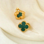 Clover Medium 1 Motifs Malachite  Earrings – LUX VERSE Luxury Designer Fashion Outlet