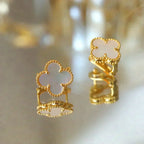 Clover Medium 1 Motifs  White Mop Stud Earrings – LUX VERSE Luxury Designer Fashion Outlet