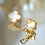 Clover Medium 1 Motifs  White Mop Stud Earrings – LUX VERSE Luxury Designer Fashion Outlet