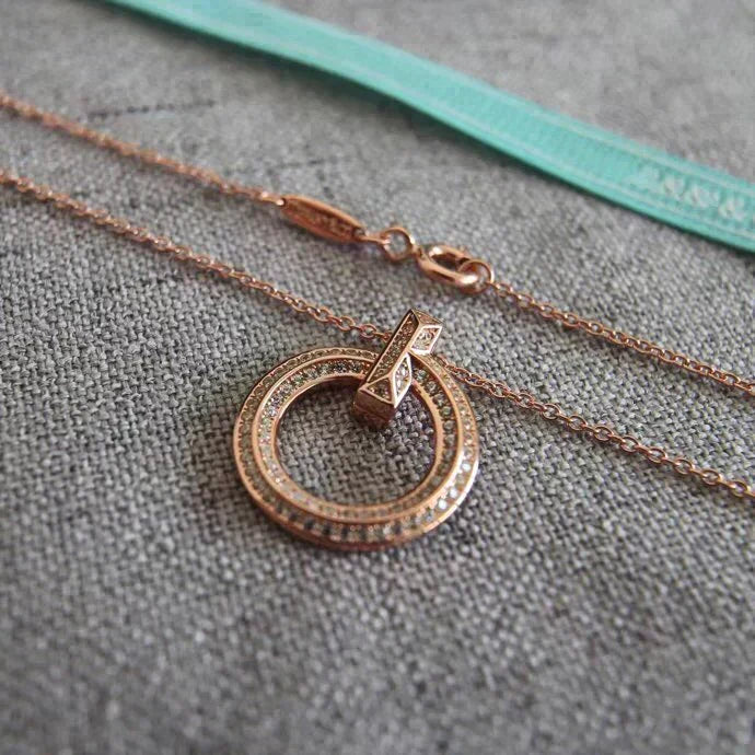 T True Diamond Paved Necklace – LUX VERSE Luxury Designer Fashion Outlet