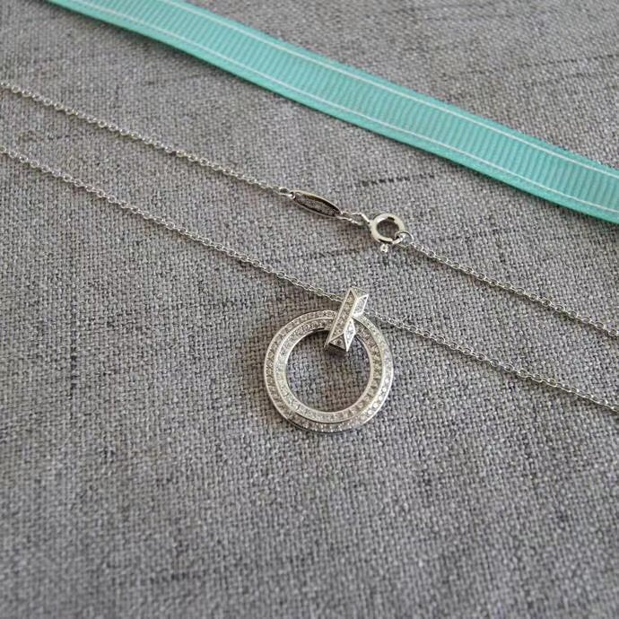 T True Diamond Paved Necklace – LUX VERSE Luxury Designer Fashion Outlet